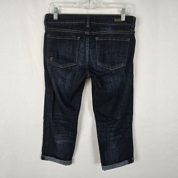 Kut From The Kloth Capri Women's 4 Blue Dark Wash Catherine Ankle Straight Leg - Picture 6 of 16